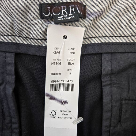 NWT J. Crew 4" Chino Short in Black Size 6 - Picture 3 of 5